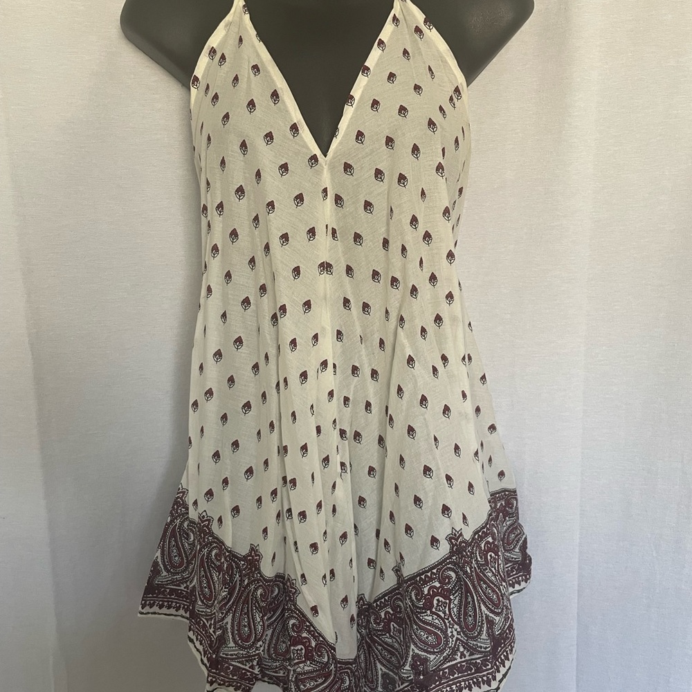 Deep V Halter Flowy Tank Top